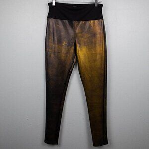 Red Hot by Spanx metallic faux leather shaping leggins-L